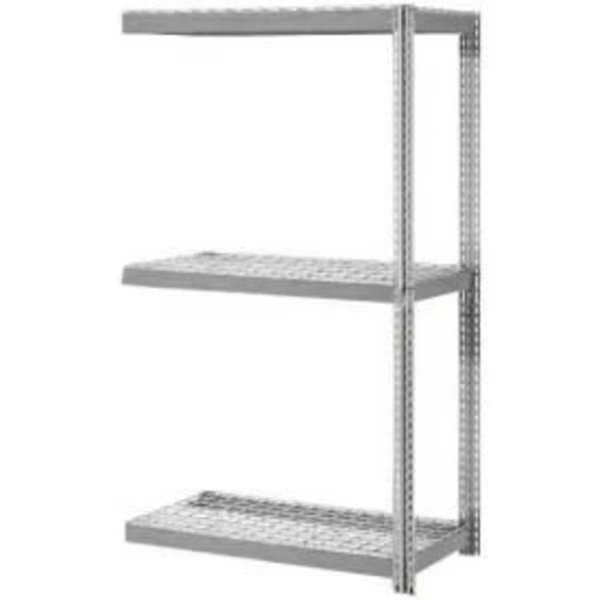 Expandable Add-On Rack 36x12x84 3 Level Wire Deck 1500 lb. Cap Per Level GRY, Global Equipment, Mfr#: 716440